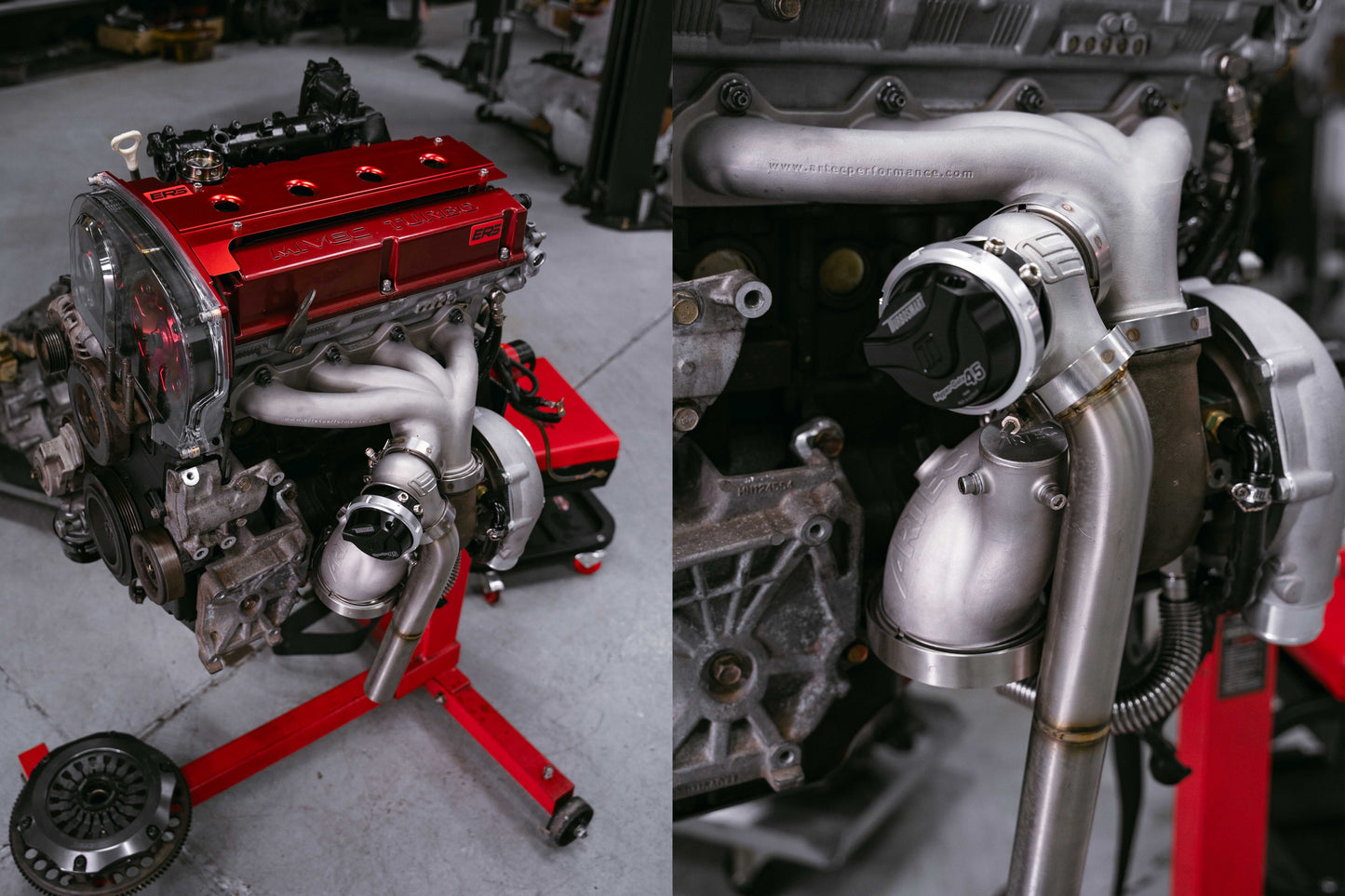 Mitsubishi Evo 4-9 Dump Pipe Adapter for Low Mount V-Band Exhaust Manifold